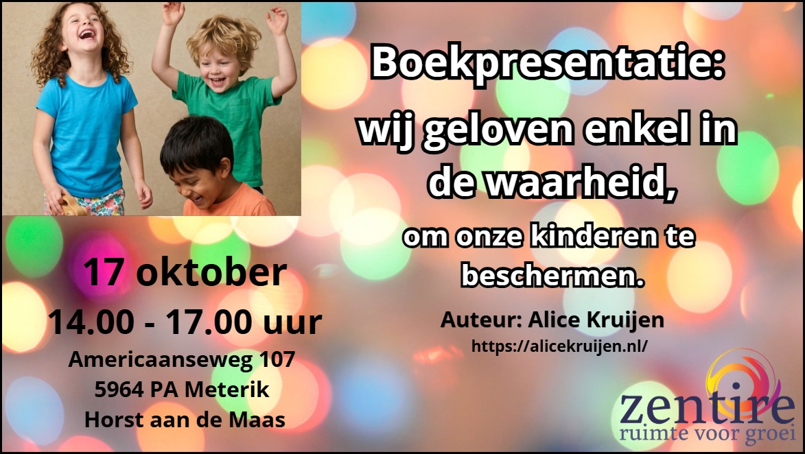 Boekpresentatie Alice Kruijen — 17 oktober